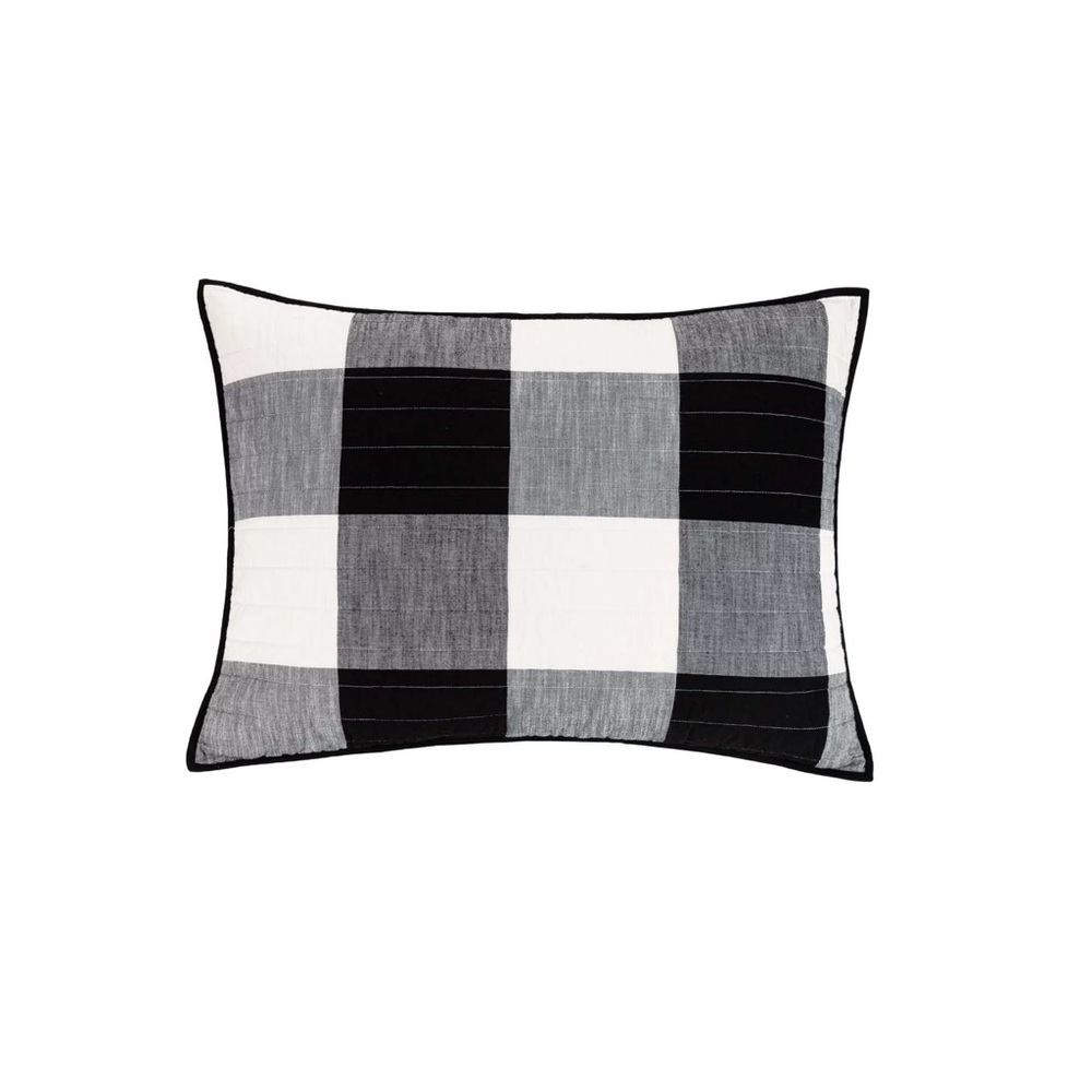 Better Homes & Gardens Black Buffalo Plaid Cotton, King Sham (2 Counts)